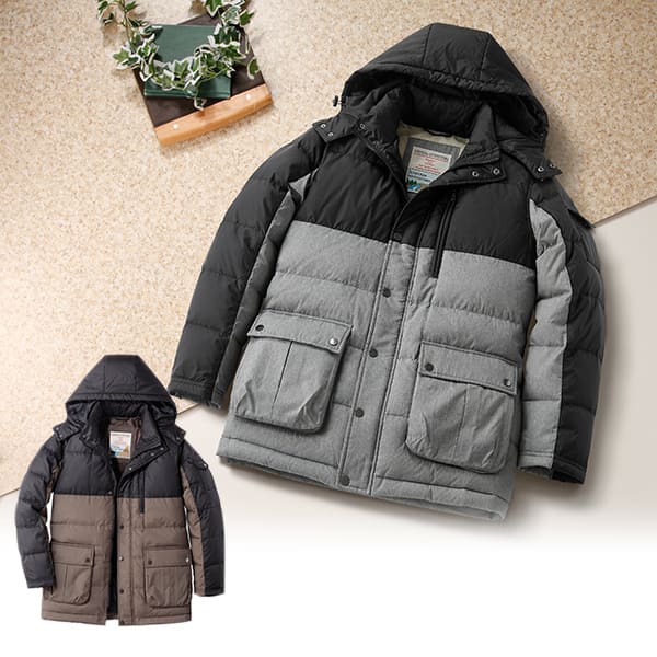 ハワード ユナイテッド 配色切り替えデザイン 撥水10ポケットダウンジャケット 3U5-62822 1着 ハワード ユナイテッド 配色切り替えデザイン 撥水10ポケットダウン