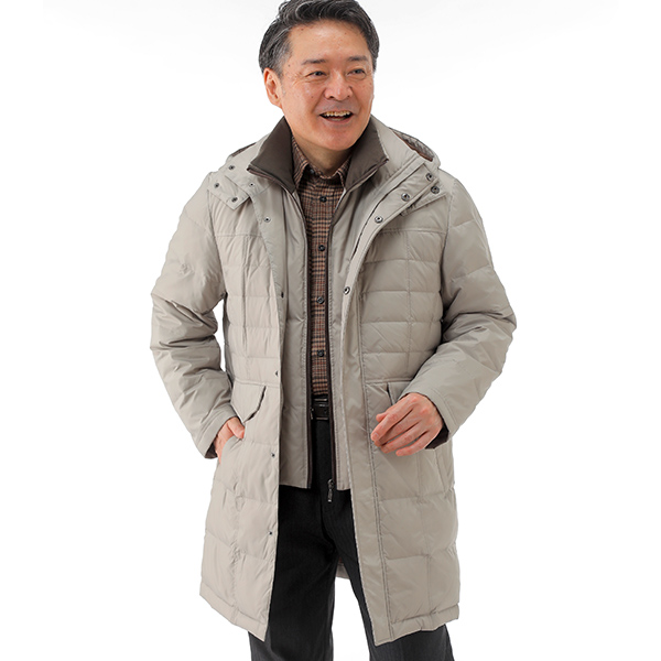 ハワード ユナイテッド フード付撥水ダウンロングコート 3U5-63068 1着