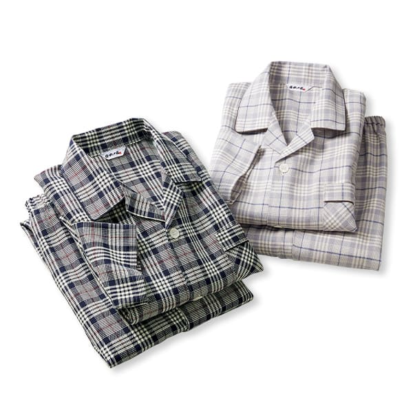 フレンドリー 日本製 先染めツイルパジャマ 2色組 958220 1セット（2着：2