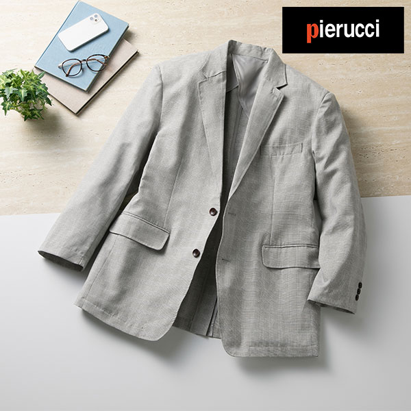 彩香 ピエルッチ 麻混グレンチェックジャケット GV-061 1着