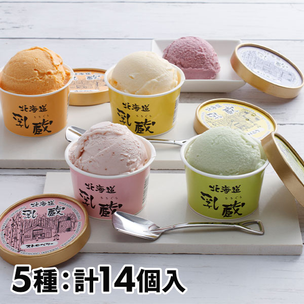 江戸屋 北海道 「乳蔵」北海道アイスクリーム 5種 14個入 1セット：5種（計14個入）の通販は 5,130円