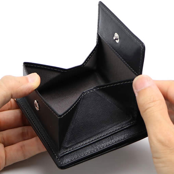 祥力 革職人 レザーファクトリー デュアルライン 小銭入れ付き札ばさみ