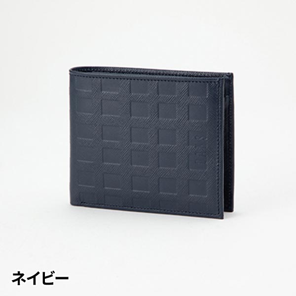 プレリー DAKS チェッカーエンボス 二つ折り財布（小銭入れあり