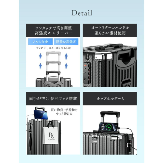 雑誌登載・旅行の神アイテム」キャリーケース スーツケース Mサイズ