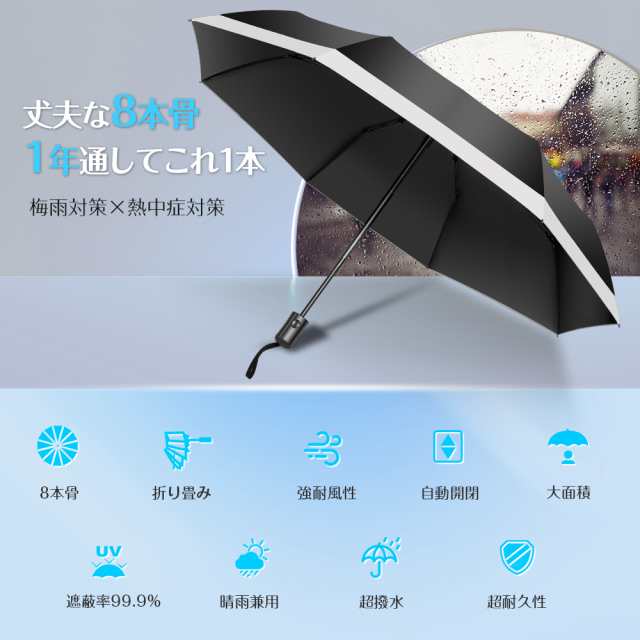 軽量 コンパクト　折り畳み傘　晴雨兼用 遮光 100% UV 防水  薄紫