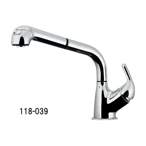 カクダイ シングルレバー引出し混合栓 118-039K 【寒冷地仕様】