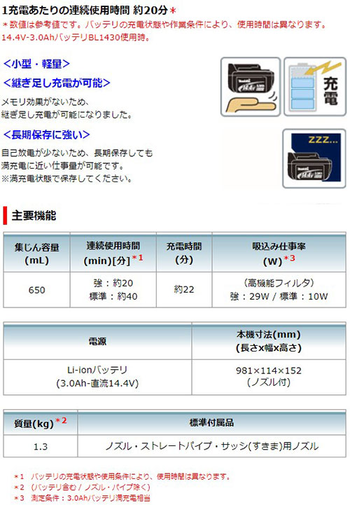 [マキタ 正規店 1年保証] マキタ 掃除機 充電式 クリーナー CL141FDZW 本体のみ 14.4V 3.0Ah スティック型 カプセル式 ワンタッチスイッチ makita 軽量 充電式 コードレス ハンディ 軽量 1.3kg 人気 家庭用 業務用 新生活 車載 車用 アウトドア 掃除 人気モデル