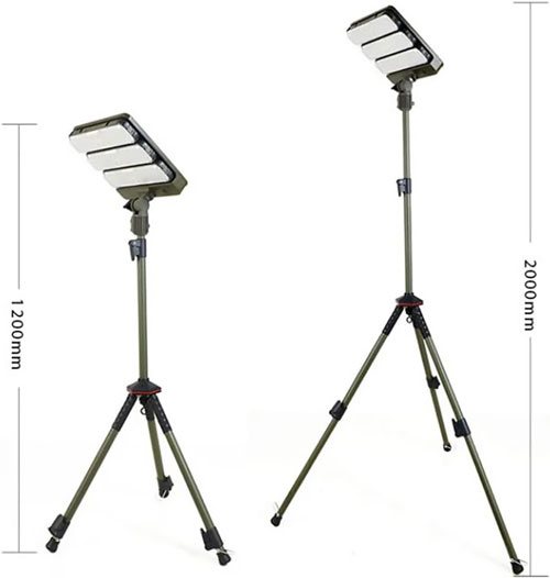 矢田電気 充電式 LED ソーラーワークライト SWL-25 キャリングケース付き 照明 作業灯 投光器ライト AC充電 ソーラー充電_1