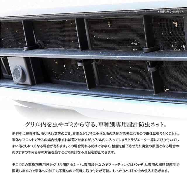 ランドクルーザープラド150 MC後用 フロントグリル用 防虫ネット 虫よけ ラジエーター保護 ゴミ 枯れ葉防止 虫の混入を防ぐ マイナーチェ｜au  PAY マーケット