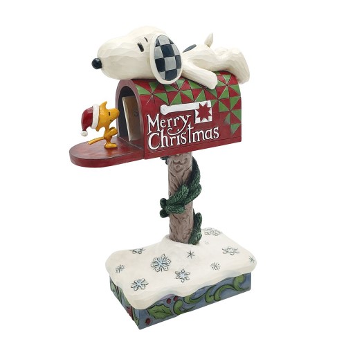 【JIM SHORE】フィギュア　スヌーピー＆ウッドストック メールボックスの通販は 6,900円