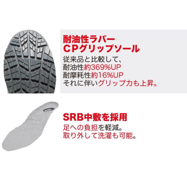 アシックス 安全靴 新作 ウィンジョブ FCP214 TS Boa 3カラー 23.0〜28.0cm セーフティシューズ ワーキングシューズ 安全スニーカー ユニセックス メンズ レディース ベルト 新色 メッシュ 通気性 asics おしゃれ 送料無料_3
