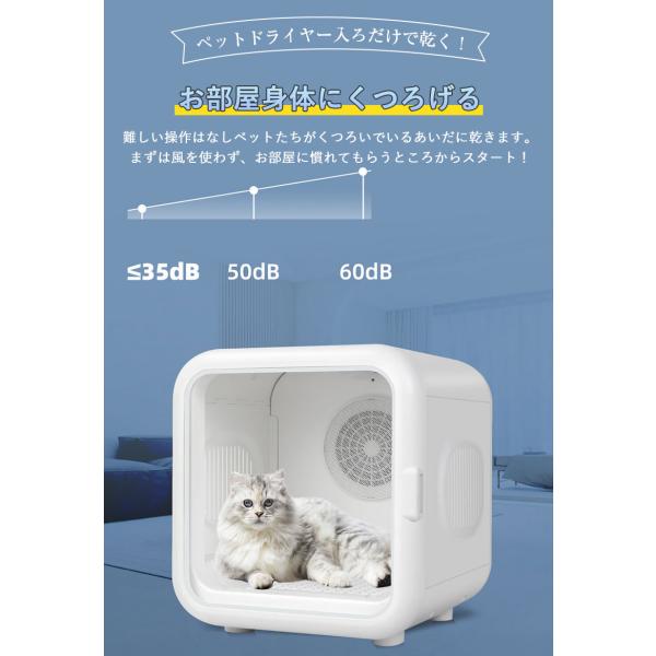 【当日発送】送料無料 ペットドライルーム ペットドライヤー 爆買 ペットハウス ドライヤー ボックス PSE認証 猫 犬 ペット乾燥機 乾燥箱 静音 日本語説明書付き 即納_2