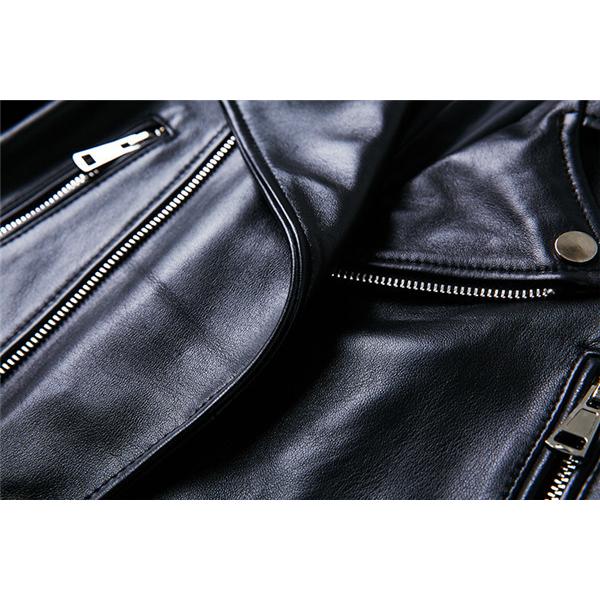 ライダースジャケット レディース 本革 ラム革 羊革 レザージャケット ライダース ジャケット 革ジャケット 革ジャン アウター 羽織り 春 秋 冬_9
