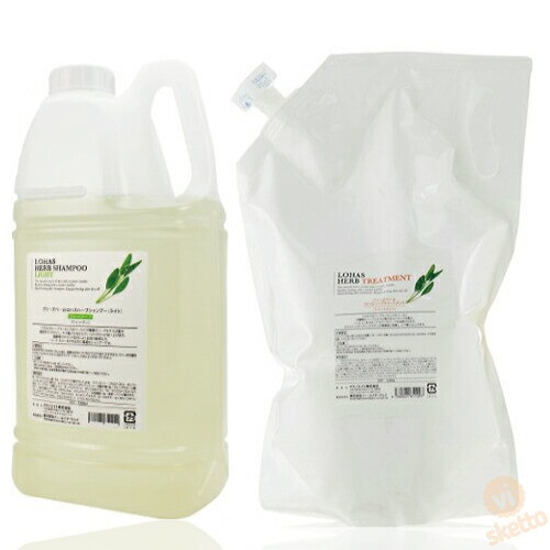 [SET] テクノエイト LOHAS ロハス ハーブシャンプー&トリートメントセット ≪ライト≫ 2000ml／2000g (HERB スルホコハク酸)の通販は