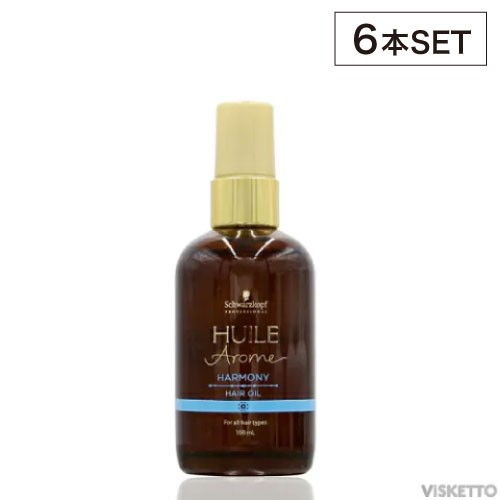 [6本SET]シュワルツコフ ユイルアローム オイル ハーモニー 100ml (schwarzkopf huile arome oil 100%自然由来 ヘアケア カラーダメージケア 褪色抑制 うるおい 色感 ツヤ髪 透明感 美容室)の通販は 10,799円