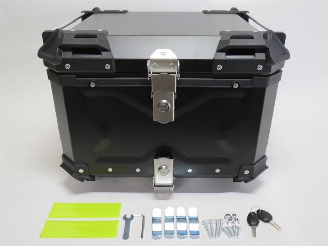 アルミトップケース 55L リアボックス ツーリングボックス 汎用 黒の通販は 16,500円