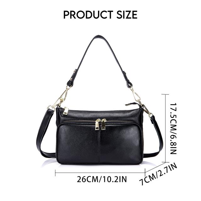 ショルダーバッグ レディース 斜め掛け 肩掛け 収納ポケット多数 コンパクト 小さい おしゃれ シンプル カジュアル 本革 人気 通勤」 バッグ・雑貨がお得な の通販は 6,613円