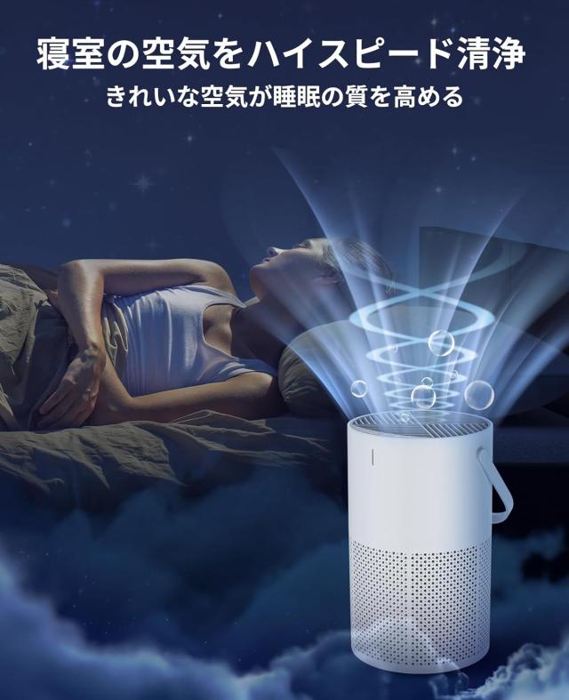 空気清浄機 小型 13畳 花粉 静音 集じん ホコリ ペット タバコ 除菌