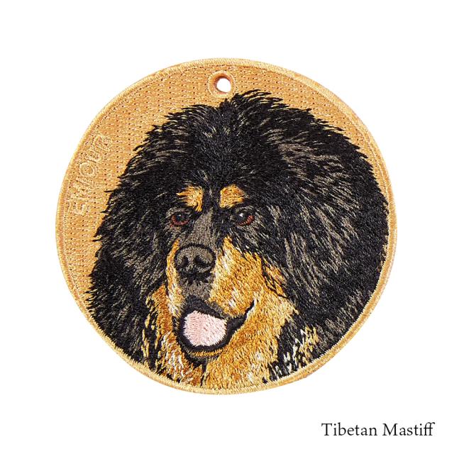 キーホルダー 犬 刺繍 ワッペン イヌ 犬柄 アニマル チャーム