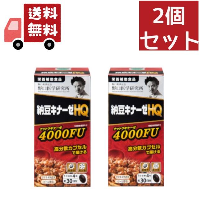 送料無料 2個セット 野口医学研究所 納豆キナーゼHQ 約30日分 (120粒) 栄養補助食品の通販は 6,426円