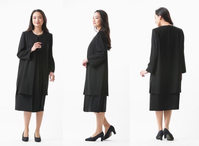 即日発送 日本製 喪服 大きいサイズ 礼服 レディース ブラックフォーマル ロング丈 オールシーズン アンサンブル RL17956 レディース 9号から23号まで 婦人 冠婚葬祭 葬式 葬儀 法事 通夜 卒業式 七五三 ママ スーツ お宮参り 服装 母親 授乳服 ワンピース 即日発送 日本製 喪服 大きいサイズ 礼服 レディース ブラック