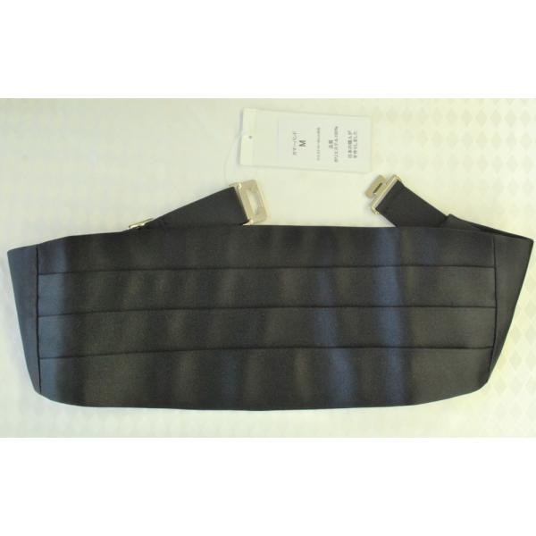タキシード用バイオーダー 黒のカマーバンドのみAT197bigサイズ4L 5L 6L ウエスト108ｃｍ〜149ｃｍ対応 バイオーダー品のため注文日から発送まで7日間_4