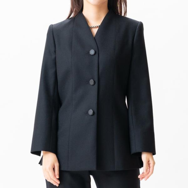 2025〜26年冬物新発売 日本製 冬用 ブラックフォーマルVネック ジャケット FI14800 単品  7号/9号/11号/13号/15号/17号/19号 礼服 喪服 冠婚葬祭 葬儀 葬式_13