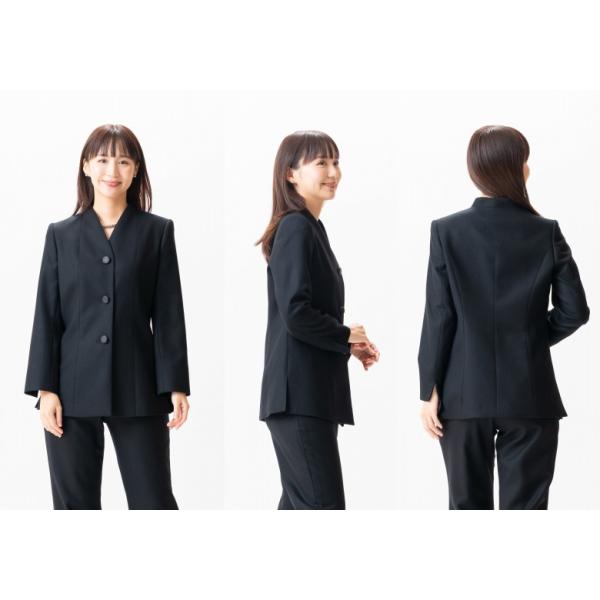 2025〜26年冬物新発売 日本製 冬用 ブラックフォーマルVネック ジャケット FI14800 単品  7号/9号/11号/13号/15号/17号/19号 礼服 喪服 冠婚葬祭 葬儀 葬式_15