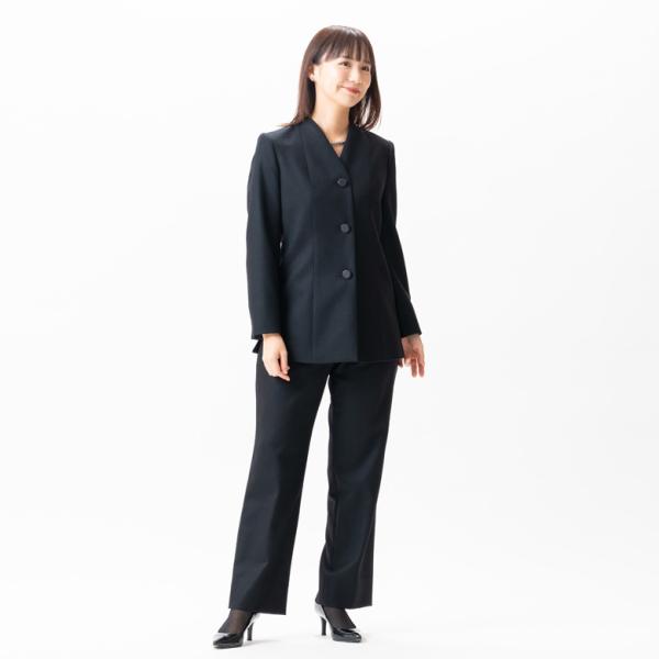 2025〜26年冬物新発売 日本製 冬用 ブラックフォーマルVネック ジャケット FI14800 単品  7号/9号/11号/13号/15号/17号/19号 礼服 喪服 冠婚葬祭 葬儀 葬式_7