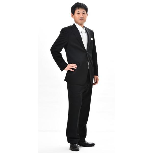日本製 合服 ブラック シングル スーツ MU2400 秋冬用礼服　喪服 秋用冬用梅春用 2B_1