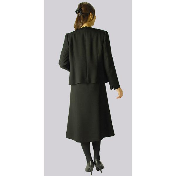 合物 春秋用 日本製 ブラックフォーマルアンサンブル ワンピーススーツ