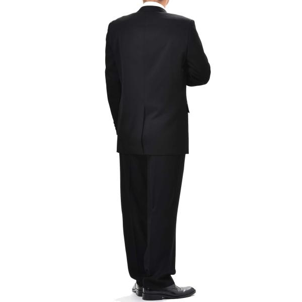 日本製 合服 ウール99％シングル2BブラックスーツRM16100Y体Y6Y7Y8のみ 礼服 喪服 ワンタック アジャスター付き_7
