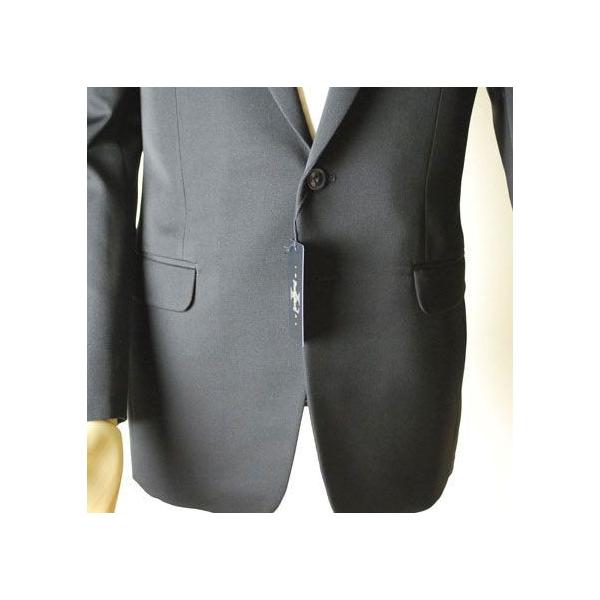 日本製合服ウール99％シングル2BブラックスーツRM6410-19160 スリムな