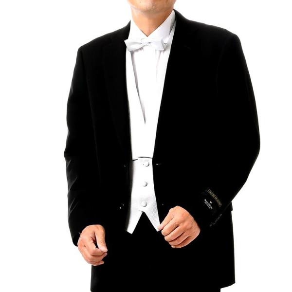 日本製合服ウール99％シングル2BブラックスーツRM6410-19160　スリムなノータックパンツ 日本製合服ウール99％シングル2BブラックスーツRM6410-19160 スリムな