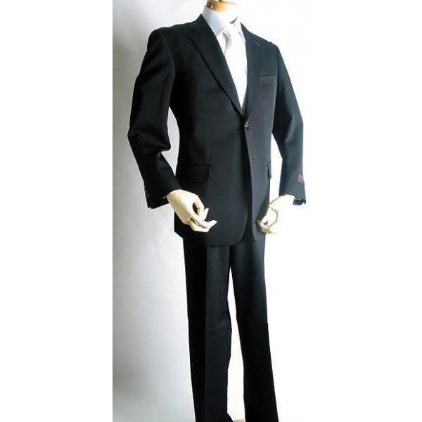 秋冬梅春用ウール99％シングル2BブラックスーツUS2600の通販はau PAY