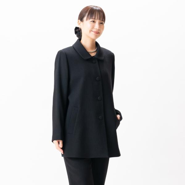 2025〜26年冬物新発売  日本製 冬用 ブラックフォーマル ショール衿 ジャケット SI8400 単品 9号/11号/13号/15号/17号 婦人 礼服 喪服 冠婚葬祭 葬儀 葬式_16