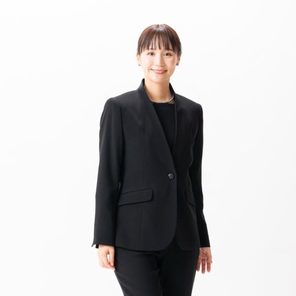 ブラックフォーマル パンツスーツ 股下三丈から選択 合物 春秋用 SI8200-RL1865482/RL1865484/RL1865486 ジャケット（9号〜17号）+パンツ（7号〜23号）股下丈60・64・68ｃｍから選択_6