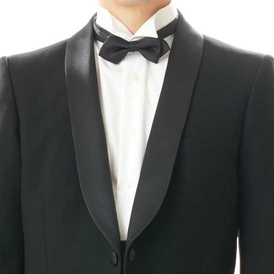 【日本製A体5・AB体3・4のみ】合服 ブラック タキシードスーツ 【シングル1B×1】：RM16180T【パンツはノータック★パンツ裾未処理】メンズ 紳士 フォーマル 黒 礼装 正装 式典 結婚式 パーティー 男性用 合物_4