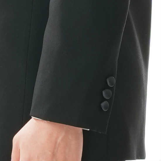 【日本製A体5・AB体3・4のみ】合服 ブラック タキシードスーツ 【シングル1B×1】：RM16180T【パンツはノータック★パンツ裾未処理】メンズ 紳士 フォーマル 黒 礼装 正装 式典 結婚式 パーティー 男性用 合物_6