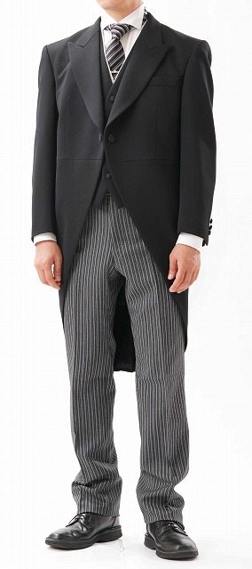 MIYUKITEX】*合冬物*国産最高級ミユキ毛織のモーニングコート&白えり