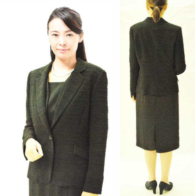ブラックフォーマル ジャケット 丹後ちりめんRL112054 テーラードカラー 礼服 喪服 【9号〜15号】【日本製】大きいサイズ 冠婚葬祭 卒業式 卒園式 七五三 お宮参り 葬儀 葬式 通夜 法事 礼装_12