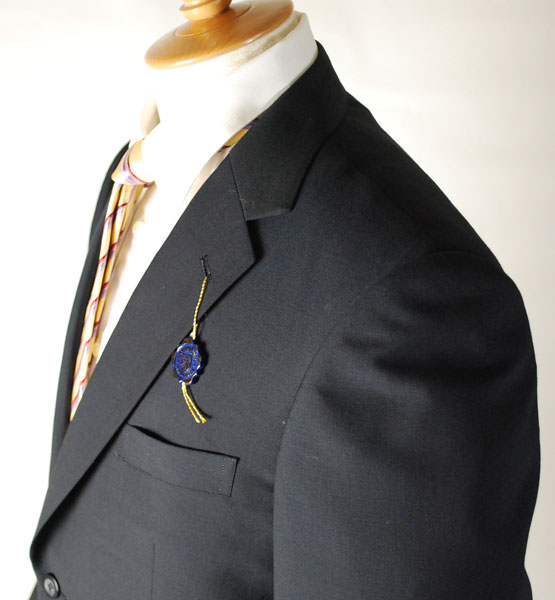 夏用 限りなく黒に近い濃紺 ドーメルスーツ 【衿巾8cm〜8.4cm】：RM350【BB6　BB7】 シングル 【2B×1掛け★パンツ裾未処理】メンズ 紳士 サマーフォーマル ビジネススーツ オフィス