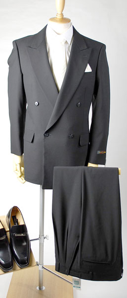*合服*Y8サイズ ダブルフォーマルブラックスーツ 略礼服、喪服：4B×1掛 ＲM2214★パンツ裾未処理の通販は