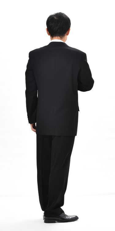 *合服*Y8サイズ ダブルフォーマルブラックスーツ 略礼服、喪服：4B×1掛 ＲM2214★パンツ裾未処理の通販は