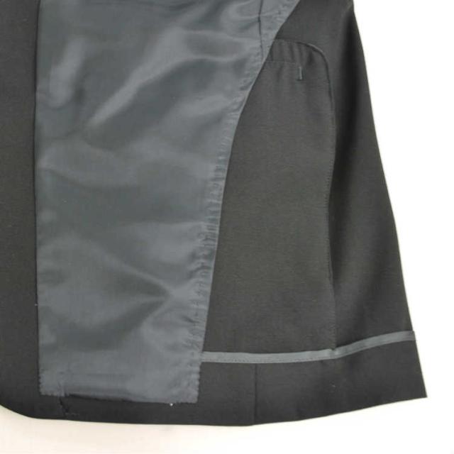 夏用 清涼 シングルブラックスーツ US18700 メンズ 紳士 略礼服 礼服【2つ釦1つ掛け★パンツ裾未処理】【A体 AB体 BB体 3〜7】黒 ブラックフォーマル 冠婚葬祭 葬儀 葬式 法事 通夜 法要 礼装 サマーフォーマル_10