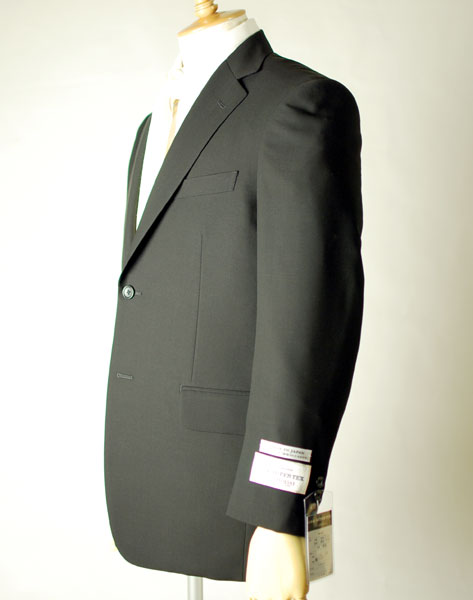 夏用 清涼・涼感ブラックスーツ SUPERTEX（長大毛織）シングル 略礼服