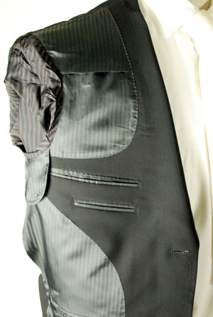 夏用 ブラックスーツ SUPERTEX（長大毛織）シングル 略礼服 喪服 :RM6620【2B×1★パンツ裾未処理】ブラックフォーマル 黒 冠婚葬祭 葬儀 葬式 法事 通夜 法要 礼装 サマーフォーマル_9