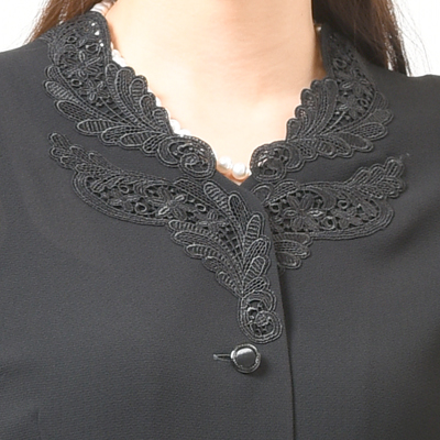 夏用 ブラックフォーマル ブラウス （ボトム別売り) レディース 婦人 礼服 喪服 ：EU-342 【日本製】黒 冠婚葬祭 葬儀 葬式 通夜 法事 法要 礼装 サマーフォーマル_5