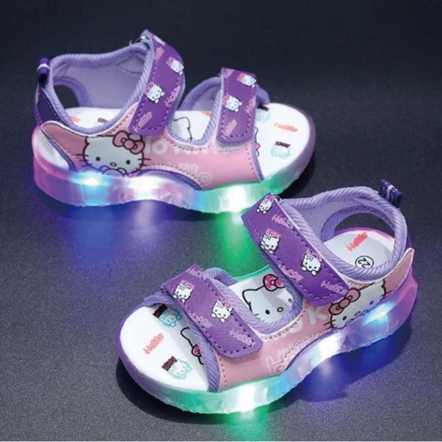 キティちゃん ハローキティ サンリオ LED 点滅ライト付き 光る靴