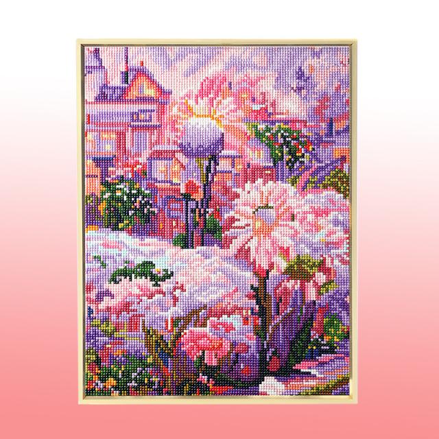 Amazon | ダイヤモンドアート 花 DIY キット クロスステッチ 刺繍
